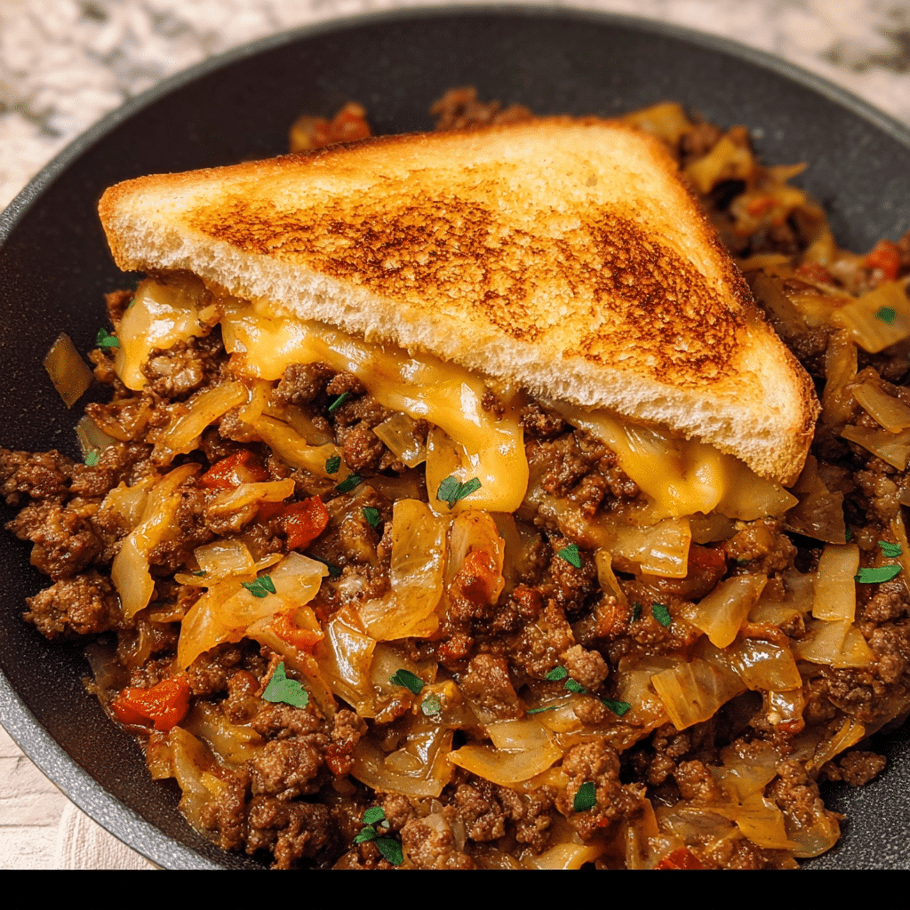 Quick & Easy Low-Carb Ground Beef Melt for a Hearty Dinner