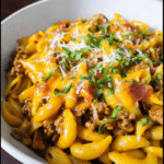Cheap & Easy Ground Beef Dinner: Keto Bacon Cheeseburger Pasta