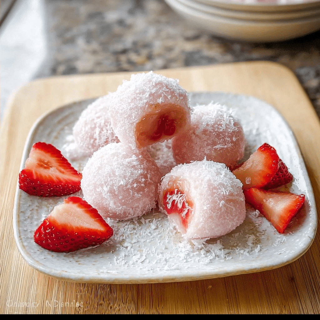 5-Ingredient Keto Strawberry Mochi (Super Easy & High Protein!)