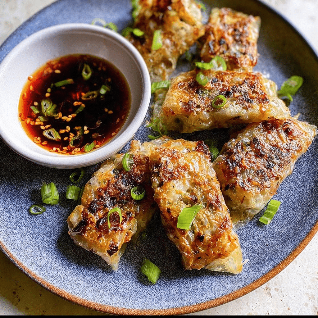 Super Crispy Rice Paper Chicken Dumplings | Easy Weeknight Meal