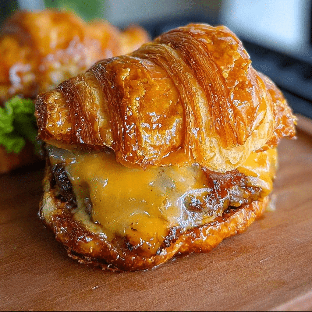 Viral Croissant Smash Burgers (Quick High Protein Recipe!)