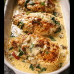 Creamy Baked Tuscan Chicken Breasts Recipe