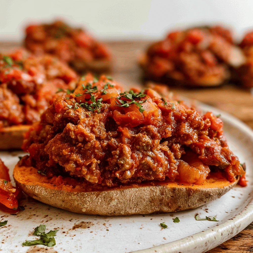 Healthy Sloppy Joes on Sweet Potato Toasts (Slow Cooker & Stovetop) | Paleo